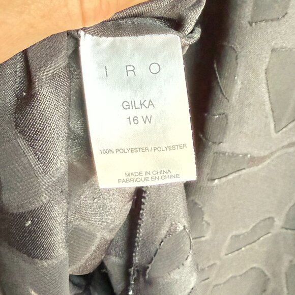 IRO Black Lace-Up Ruffle Blouse - Picture 9 of 11